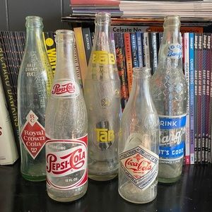 Vintage soda bottles.
